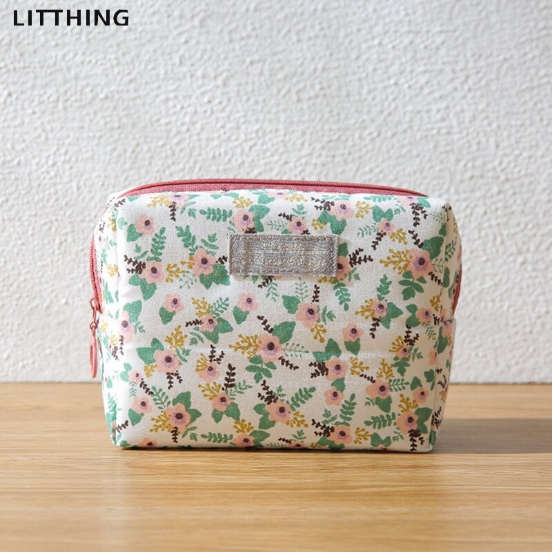 Mini Geldbeutel Reisetasche Waschen Tasche Toilettartikel Fall Süße Floral Kosmetik Tasche Organizer Schönheit Tasche Kit Make-Up Tasche beutel: A