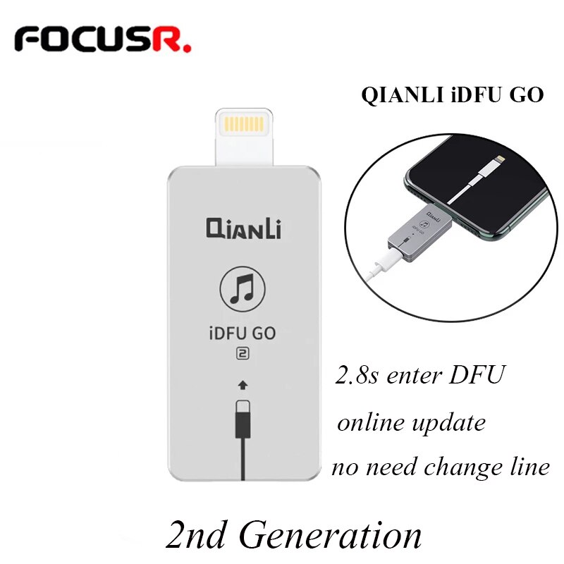 Qianli iDFU – GO 2.8s entrer en de récupération sans changement de ligne DUF outils de brosse pour Ios avec Port de foudre ensembles d'outils de réparation