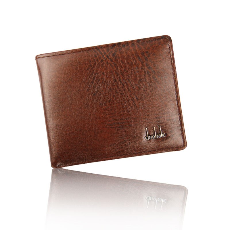 Mannen Bifold Zakelijke Lederen Portemonnee Mannen ID Credit Card Holder Purse Zakken Mannelijke Portemonnee Kaarthouder Carteira 20WD5: Bruin