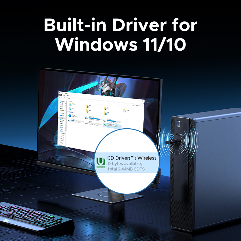 UGREEN WiFi-Adapter WiFi6 AX1800 USB3.0 5G & 2,4G Dualband USB WiFi für PC Laptop WLAN-Antenne USB-Ethernet-Empfänger Netzwerkkarte