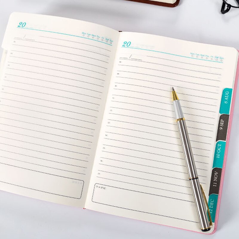 Planner Notebook 365 Days Plan Note Book Monthly Weekly Schedule Writing Book VDX99