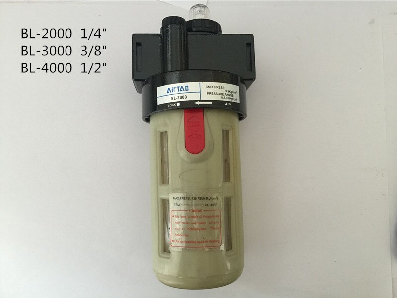 Bl -2000 bl2000 bsp 1/4 "trykluft pneumatisk smøremærke mærke