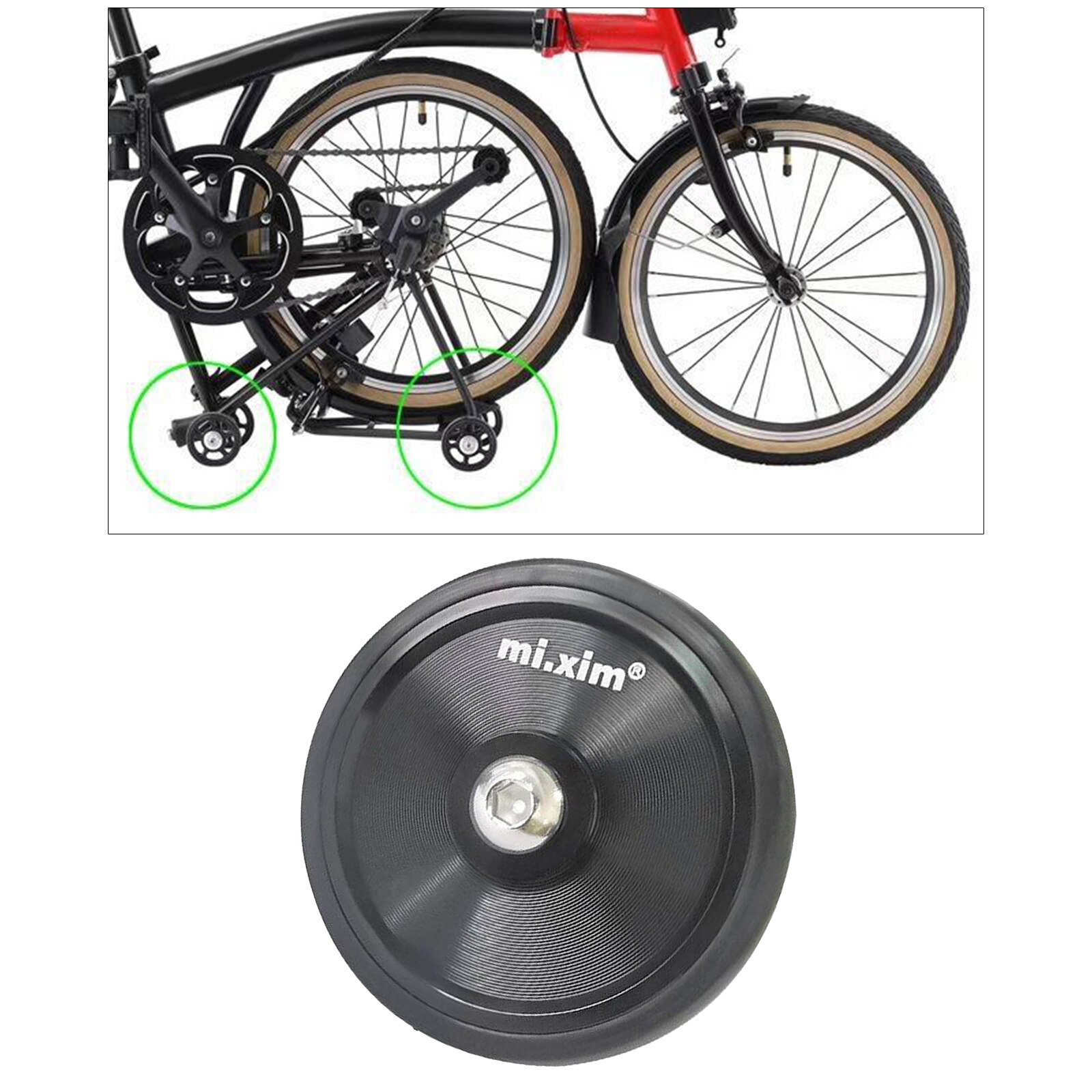 Hoge Sterkte Vouwfiets Wielen Opvouwbare Fiets Vervoer Reizen Easywheel Voor Brompton Met Bout