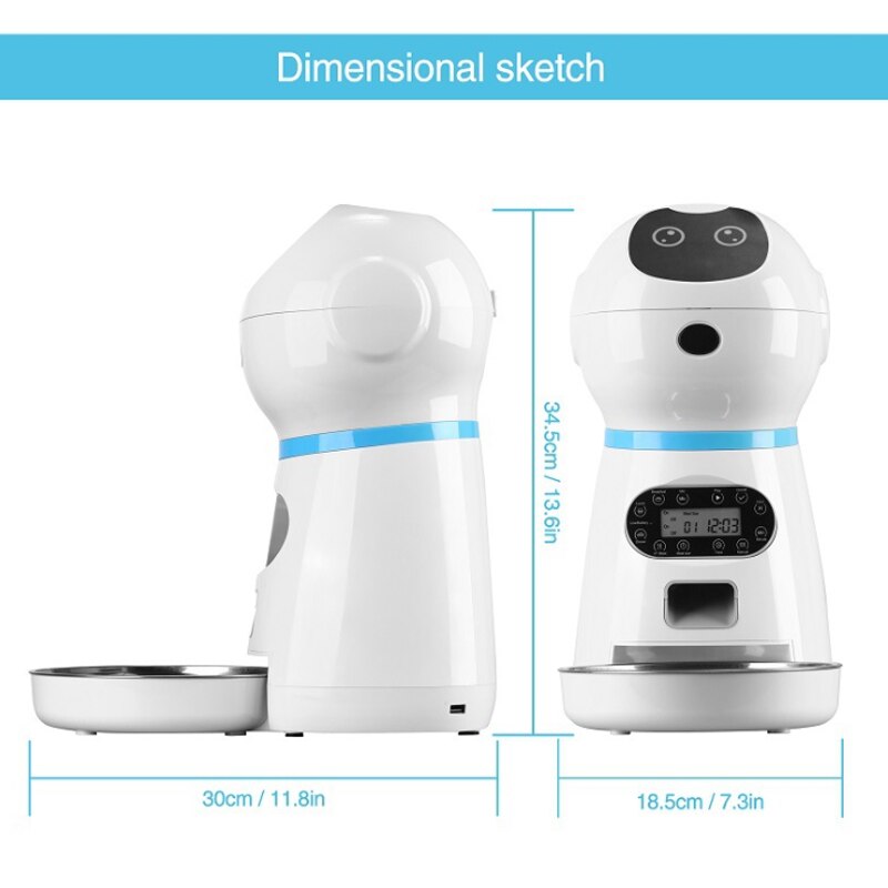 3.5l wifi fjernbetjening app kontrol smart automatisk foderautomat til kæledyr til katte hunde maddispenser timer hunde katte forsyninger foder bowler