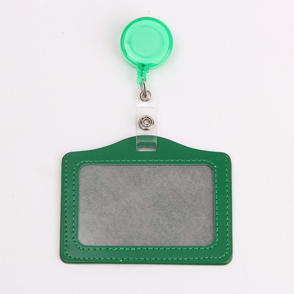 Work ID Card Retractable Pull Badge Holder Transparent Card Cover Student Card Sleeves Bus Card Holder Credit Cards Protector: black