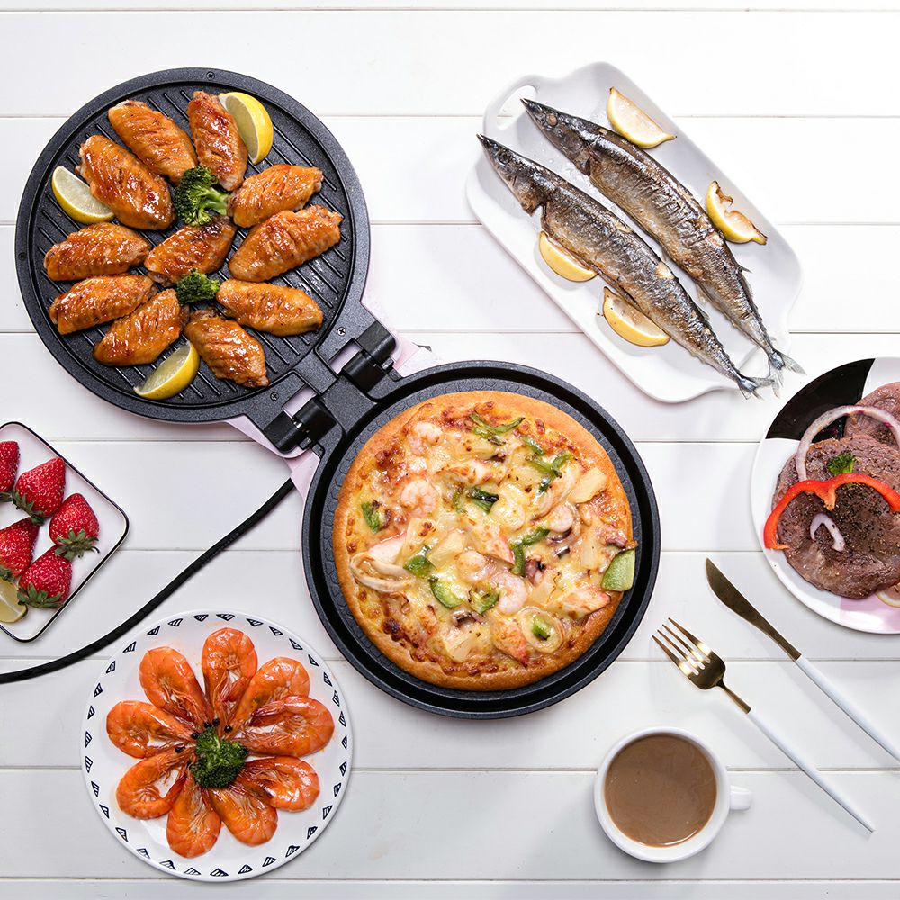 220V Multifunctional Electric Crepe Maker Non-stick Full-automatic Pancake Frying Plate Household Electric Flapjack Machine