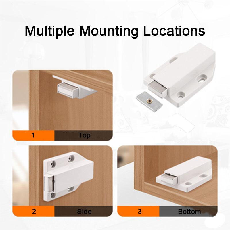 Touch Latch For Home Cabinet Cupboard Drawer Magnetic Press Touch Latches Rebound Device Plastic Touch Latches