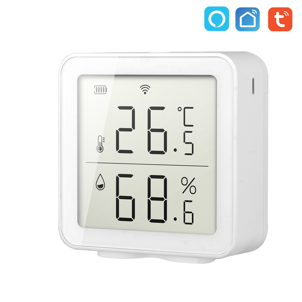 Tuya wifi temperatur og fugtighed sensor smart hjem indendørs intelligent sensor termometer fugtighedsmåler arbejde med alexa