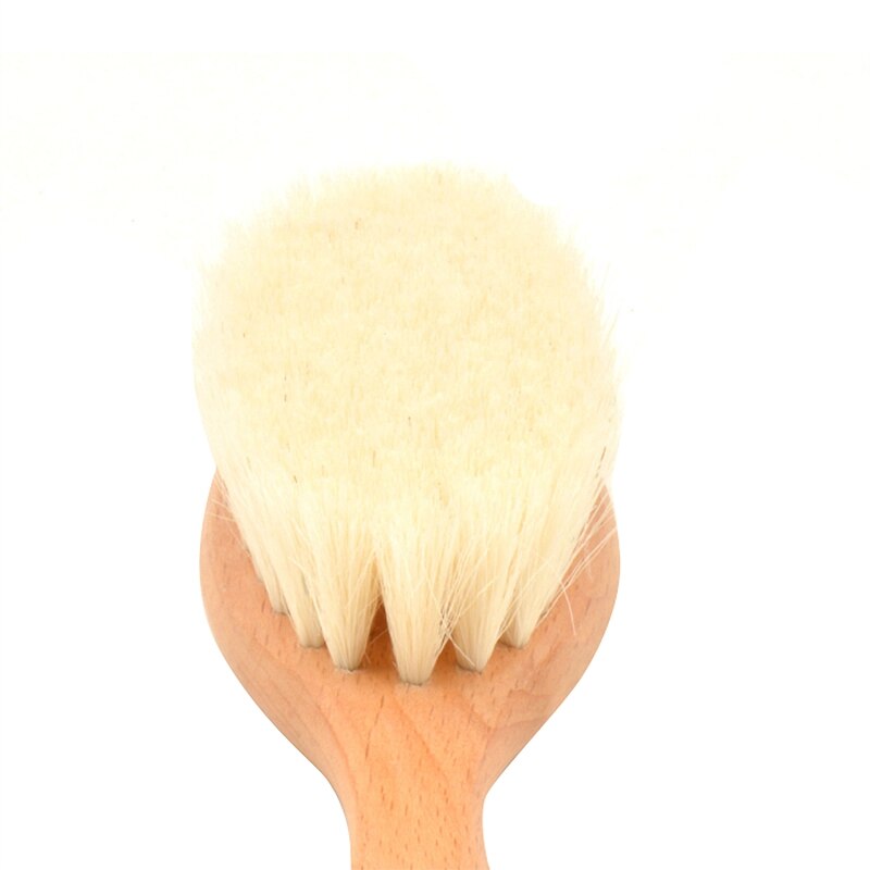 Cepillo de pelo de madera de para bebés recién nacidos y niños pequeños | Cerdas de cabra suaves naturales | Ideal para gorra de cuna | Baby Regis perfecto