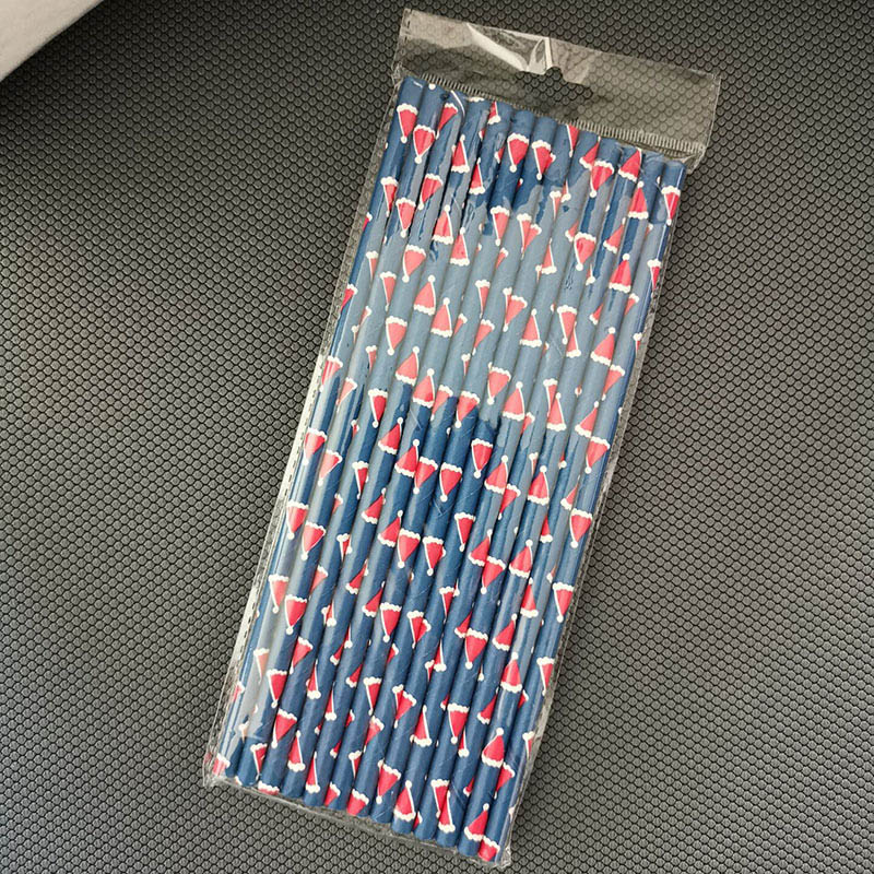 Sugrör av papper, engångsartiklar för bröllopsfest, porslin jul  dc120