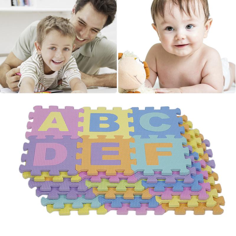 36 Stks/partij Zachte Eva Foam Huidvriendelijke Baby Play Vloermat Alfabet Nummer Diy Puzzel Mat Onderwijs Speelgoed voor Childre