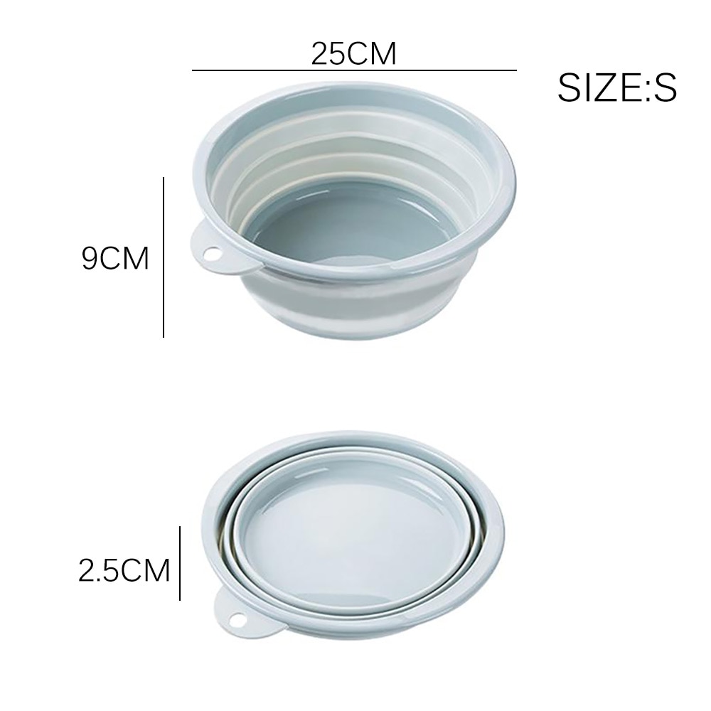 Portable Folding Washbasin Camping Travel Tourism Outdoor Foldable Bucket Basin Bathroom Wash Basin Household Laundry Tub: S size