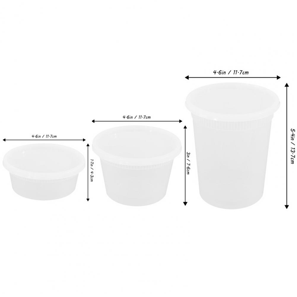 20Pcs Airtight Food Storage Containers Snap-on Lid Deli Organizer Boxes Round Plastic Food Storage Boxes kitchen Accessories