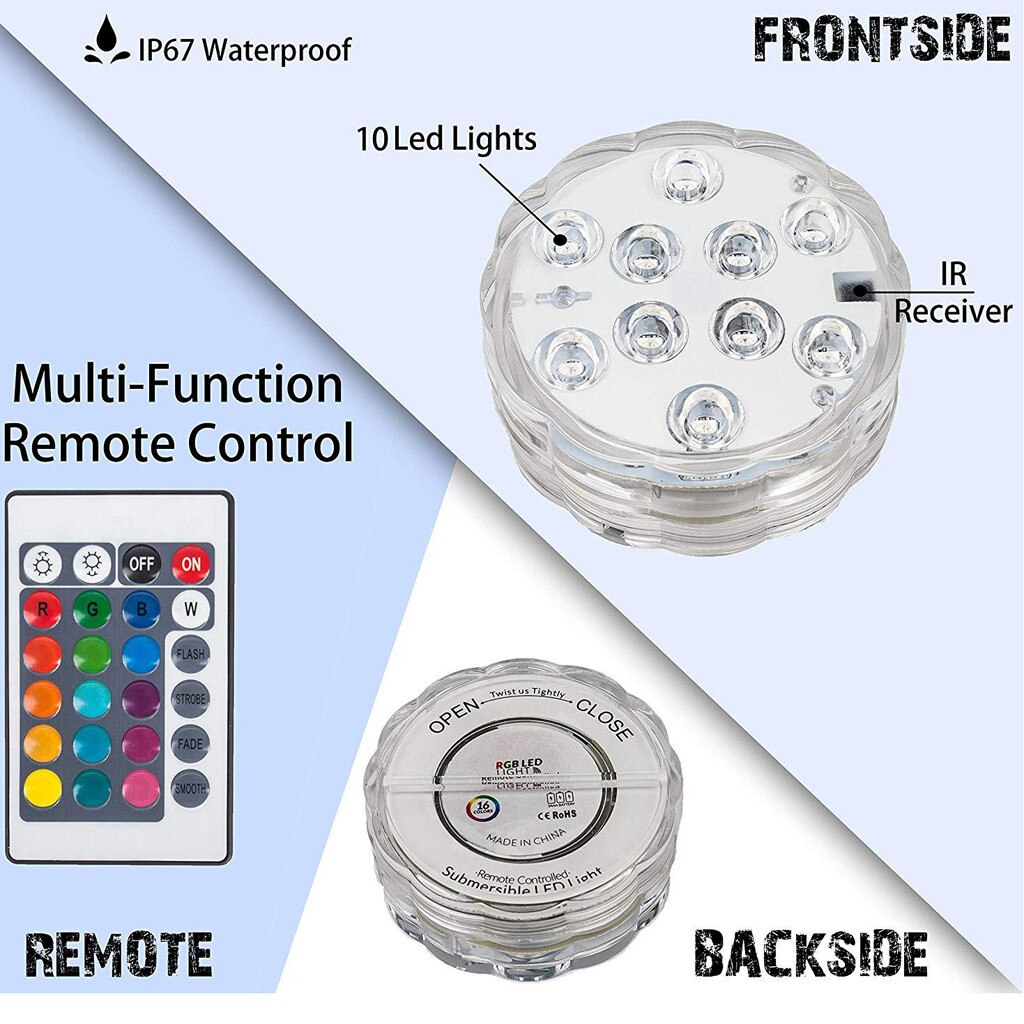 Waterproof Wireless Home Garden Hotel Swimming Pool Party Effect underwater LED Light