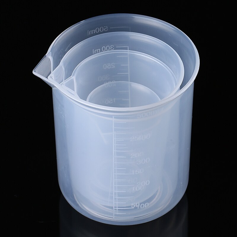 4Pcs Reusable 50-500ml Liquid Measuring Cup Jug Plastic Graduated Surface Container Cup Kitchen Tool Measuring Jugs