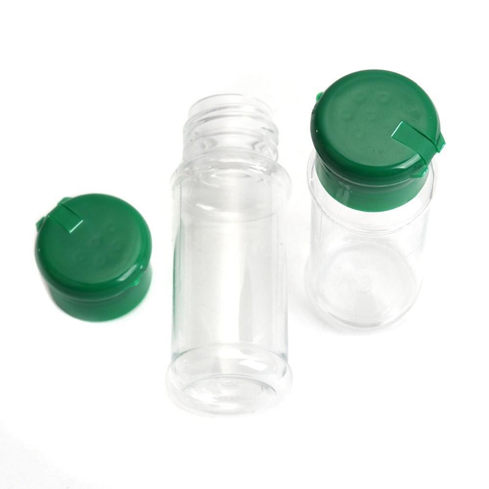 4 Stks/set Plastic Kruiden Jar Barbecue Kruidkruik Huishoudelijke Zout Peper Kruiden Jar Transparante Fles Outdoor Camping Supply