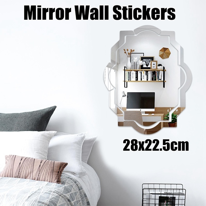 Spiegel Muursticker Acryl 3D Diy Verwijderbare Thuis Sticker Voor Woonkamer Art Decor
