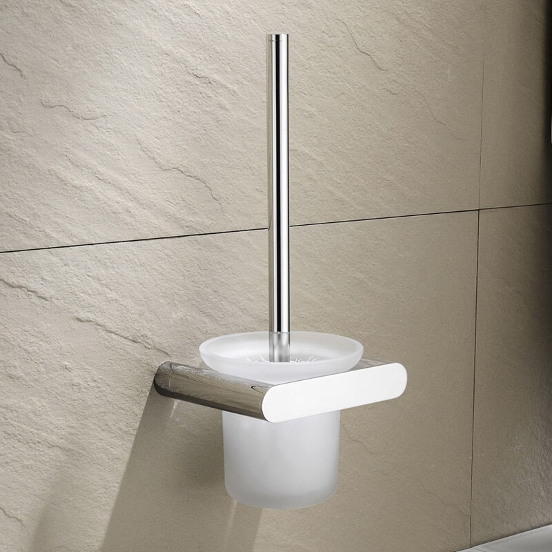 Ovalt badeværelsestilbehør vægmonteret håndklædering håndklædeholder køkken hardware papirholder toiletbørsteholder håndklædering: Toiletbørsteholder