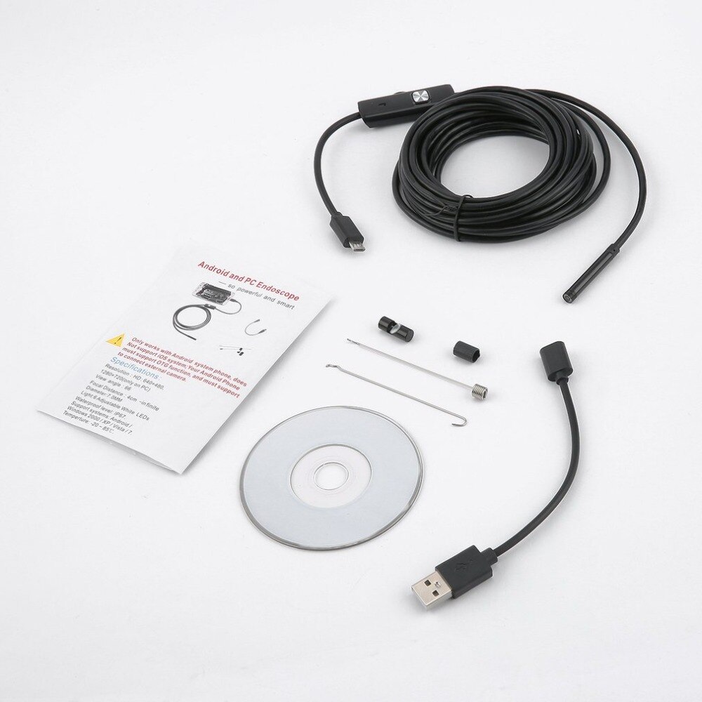 Endoscoop mini camera otoscopio usb beveiligingscamera 5.5mm voor android telefoon smartphone en pc otoscoop inspectiecamera