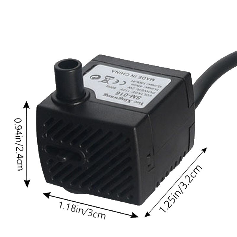 AC 110V/220V-240V 2.5W Miniature Black Electric Submersible Water Pumps Aquarium Fountain Air Fish Pond Tank 1pcs