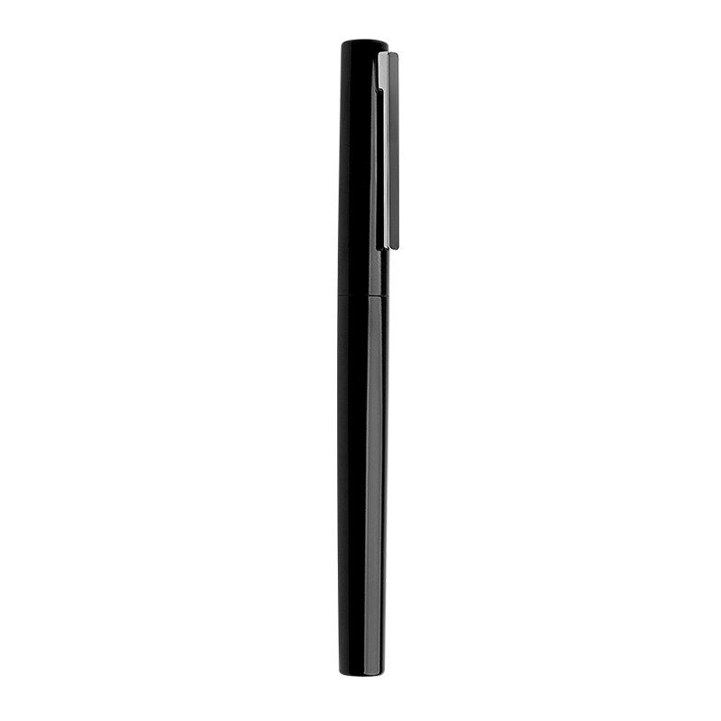 Pluma estilográfica youpin kaco BRIO en negro/blanco con bolsa de tinta, caja de almacenamiento de 0,3mm, pluma de tinta metálica de punta para escribir y firmar