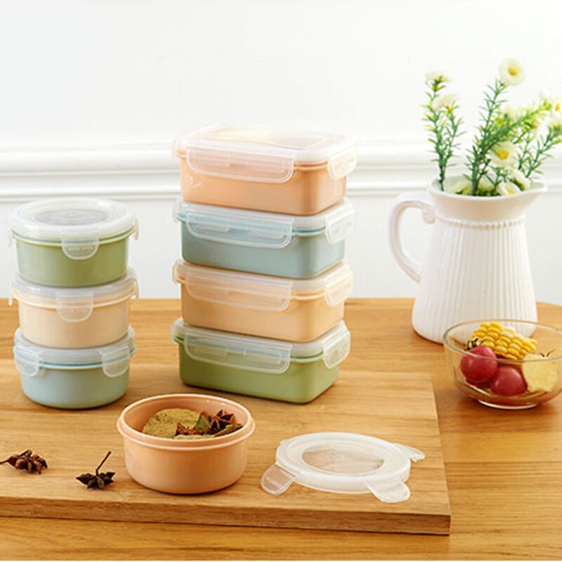 Lunch Box Food Storage Containers Mini Refrigerator Crisper Plastic Storage Box Sealed Box with Lid Leak Proof