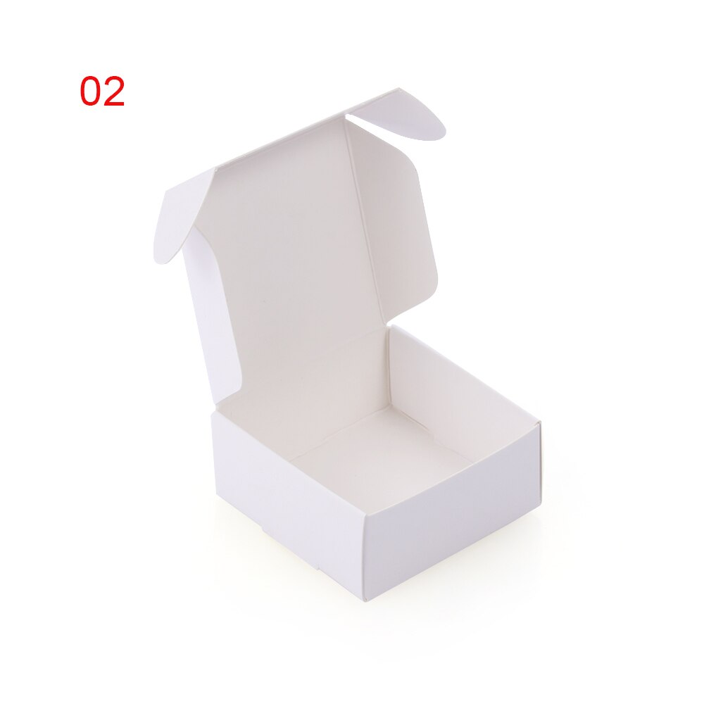 10 teile/paket Handgemachte Süßigkeiten Schmuck Verpackung Verpackung Karton Kleine Kraft Papier Verpackung Quadratischen Boden Boxen: 2