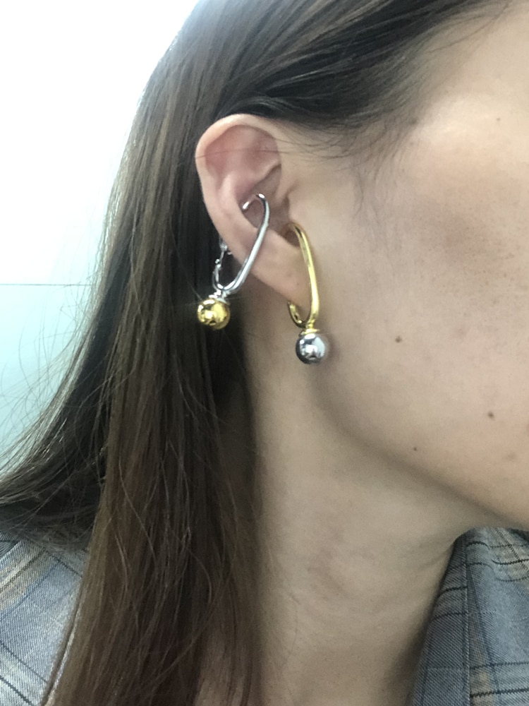 HUANZHI 2020 Nuovo Oro Argento di colore di Contrasto di Ovale in Metallo no piercing Rotonda dell'orecchio di Personalità Orecchini di clip per Le Donne Delle Ragazze Dei Monili