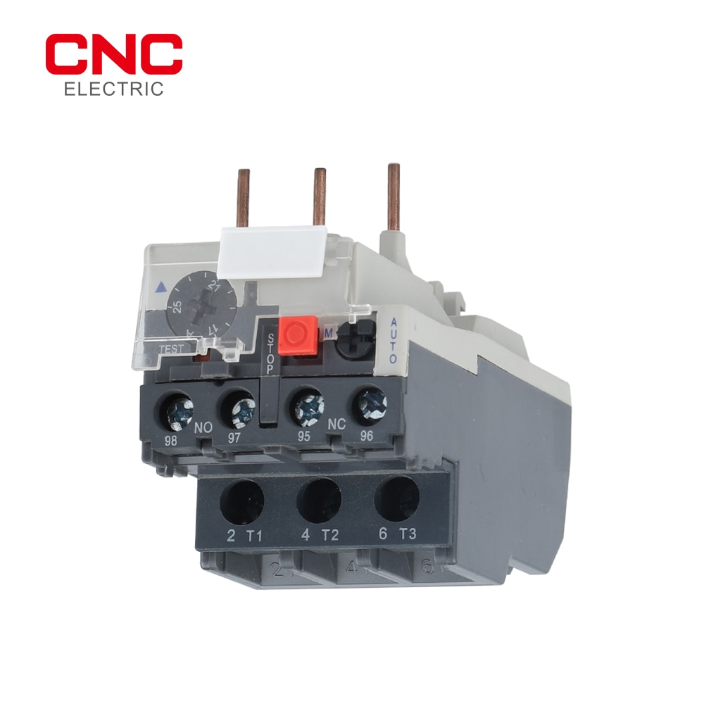 Cnc  jr28s-25 varme termisk overbelastningsrelé 50/60hz 1.6a 2.5a 4a 6a 8a 10a 13a 18a 25a justerbar elektrisk beskyttelse