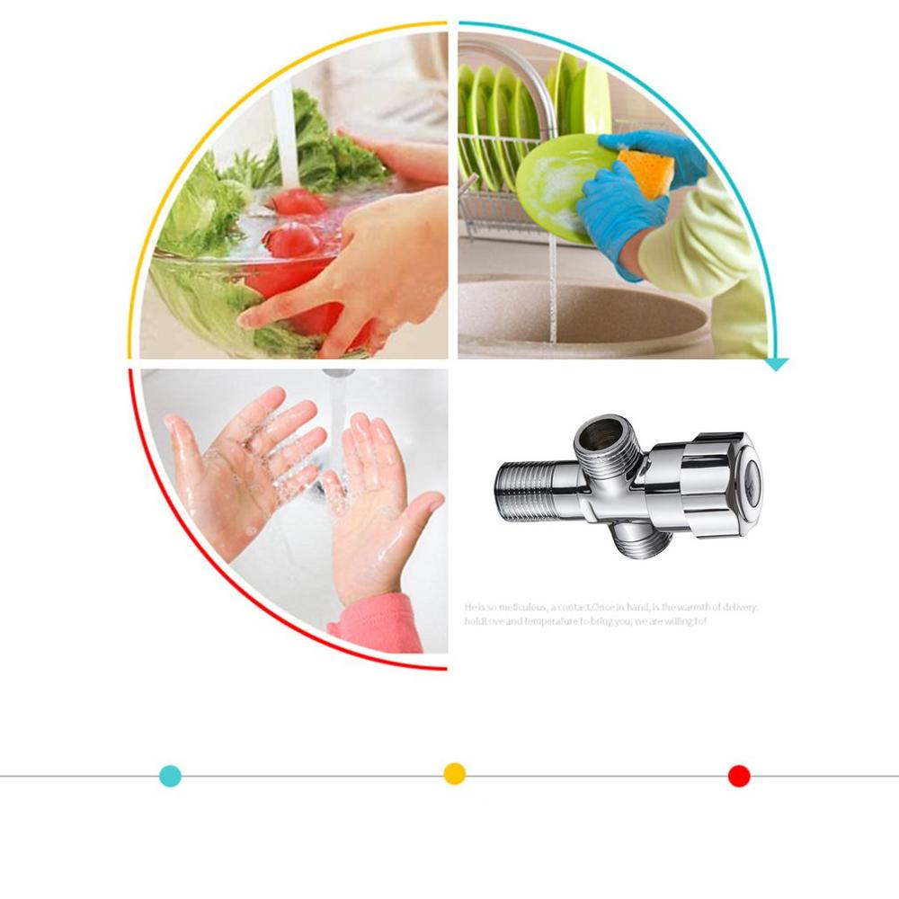 Water Tap valve flow control valve One inlet and two outlet valves Double interface angle valve water valve bathroom kitchen