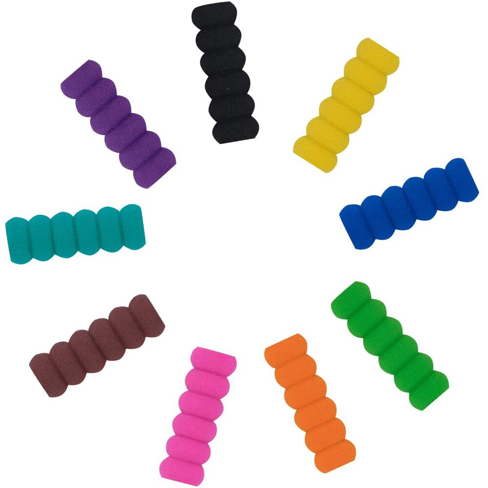 10 sztuk klasyka miękka miękka pianka piana ołówek uchwyty ołówek pokrywa antypoślizgowa pisanie pomoc pojemnik na ołówki ołówek chwytak