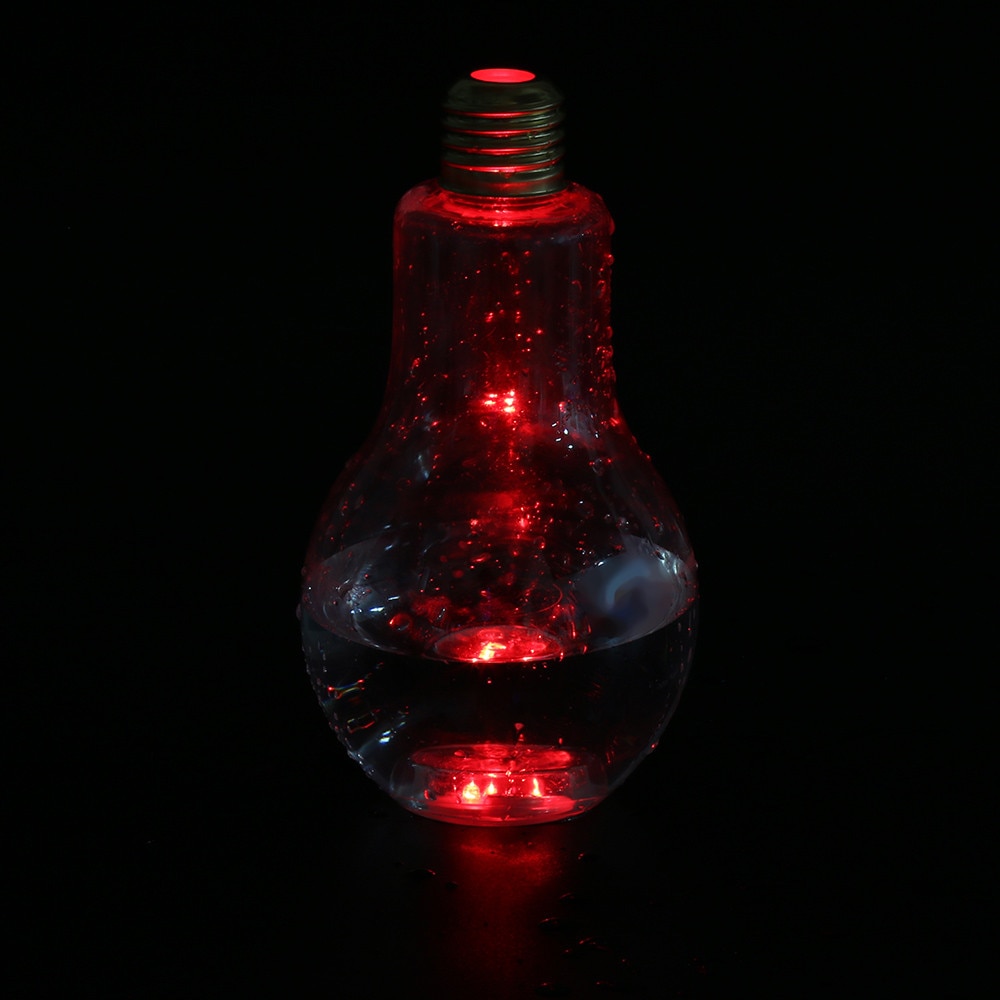 Led glödande glödlampa vattenflaska kort söt mjölkjuice glödlampor kopp läckagesäkra drycker flaska bil-styling ornament