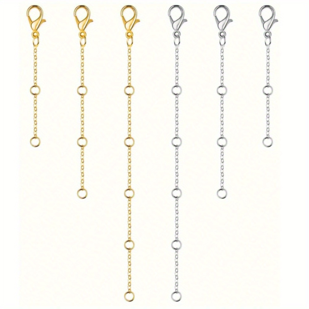 fermoir à homard Plus chaîne de réglage de chaîne de queue, chaîne d'extension de bijoux, accessoires de collier simples