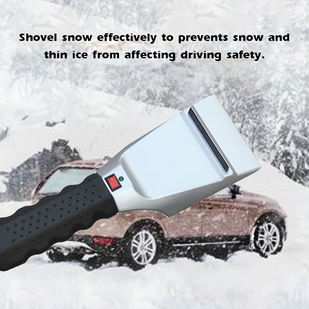 12V 24V Electric Snow Removal Heated Car Ice Scraper Automobiles Cigarette Lighter Shovel Windshield Glass Defrost Clean Tools