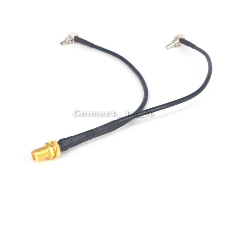 Sma hunn til y type 2 x ts9 hann/crc 9 hann/mcx hannkontakt splitter kombinator kabel grisehale  rg 316 15cm 20cm 30cm: Rg174 20cm lange crc 9