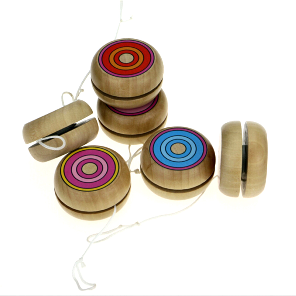 Houten Yoyo Yo Yo Kinderen Klassieke Speelgoed Xmas Party Gunsten Kleuterschool School Carnaval Loot Bag Filler
