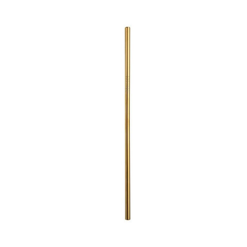 Reusable Drinking Straw Stainless Steel Straw for Bubble Tea Eco Friendly Drinking Straws for Drink Water Cappuccino Coffee: straight-gold