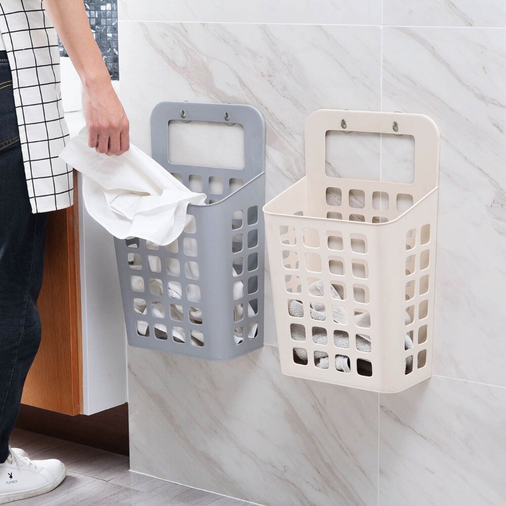 OHTERHOUSE, cesta de colada colgante para ropa sucia, organizador de lavandería de plástico, cesto para lavar ropa, caja de almacenamiento de ropa
