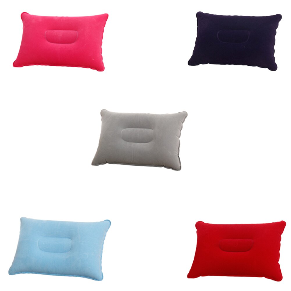 Vierkante Draagbare Vouwen Lucht Opblaasbare Kussen Dubbelzijdig Massaal Kussen voor Vliegtuig Reizen Slapen Opblaasbaar Kussen