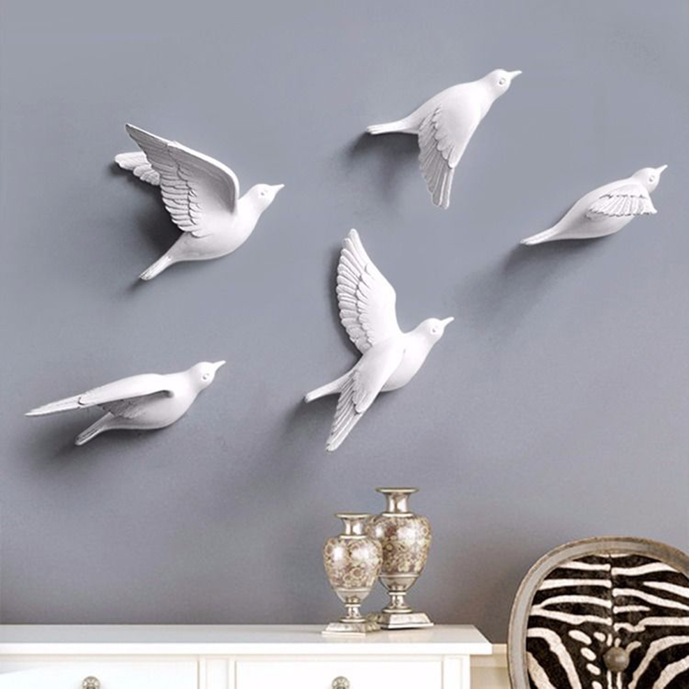 3D Bird Wall Decoration European Style Wall Hanging Wall Sticker Living Room Background Wall Home Decoration Accessories