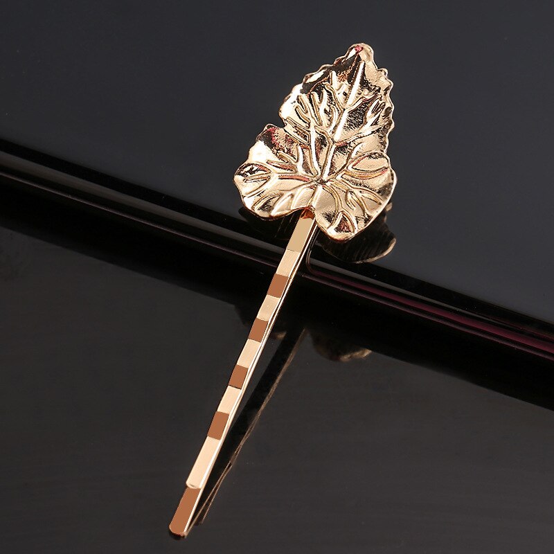 Geometrische Haarspangen, Haarspangen, Haarnadeln für Frauen und Mädchen, goldene Metall-Haarklammern, Haarschmuck, Kopfschmuck, Haarnadel, Kopfbedeckung: Smaragd Grün