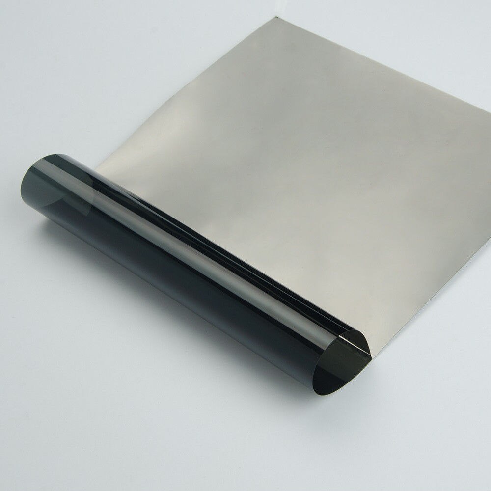 SUNICE Black&Silver Tint Window Tint Film One Way Prospective Reflective Film Privacy Protective Film Adhesive 90% UV Rejection