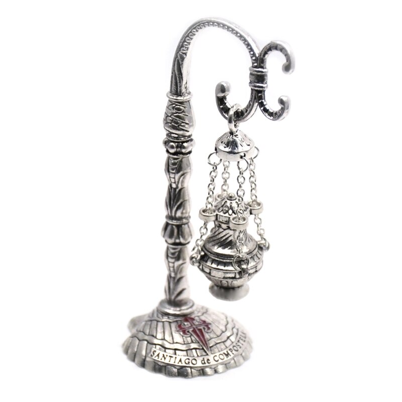 Antieke Gesneden Wierookbrander Kruis Decoratie Kerk Kapel Ornamenten Gebed P31D