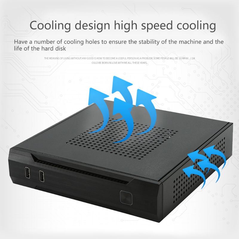 Qx01 mini itx computador caso usb2.0 2.5 Polegada hdd ssd gaming pc desktop chassis b95c