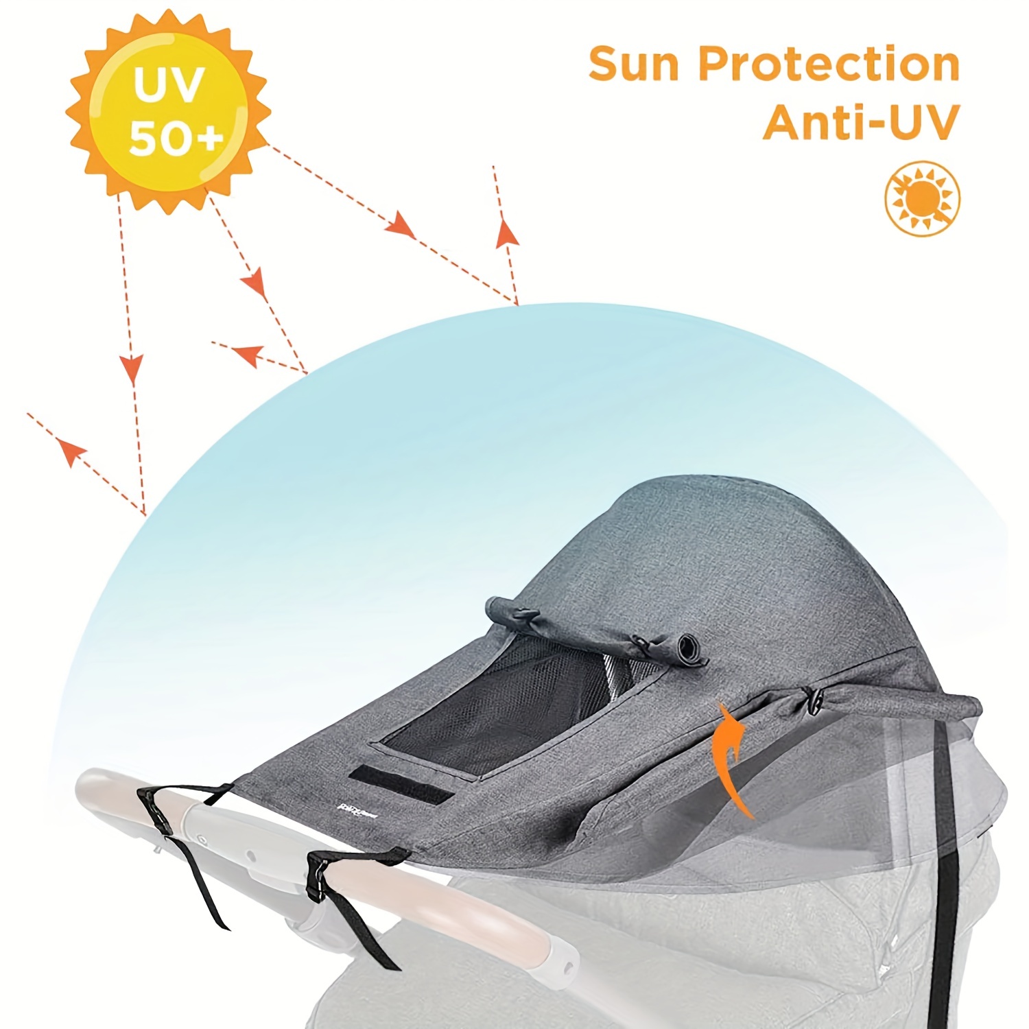 Universele kinderwagenaccessoires zonnescherm bescherming zonnescherm kinderwagenkap reiswieg hoes voor kinderwagen hoes accessoires