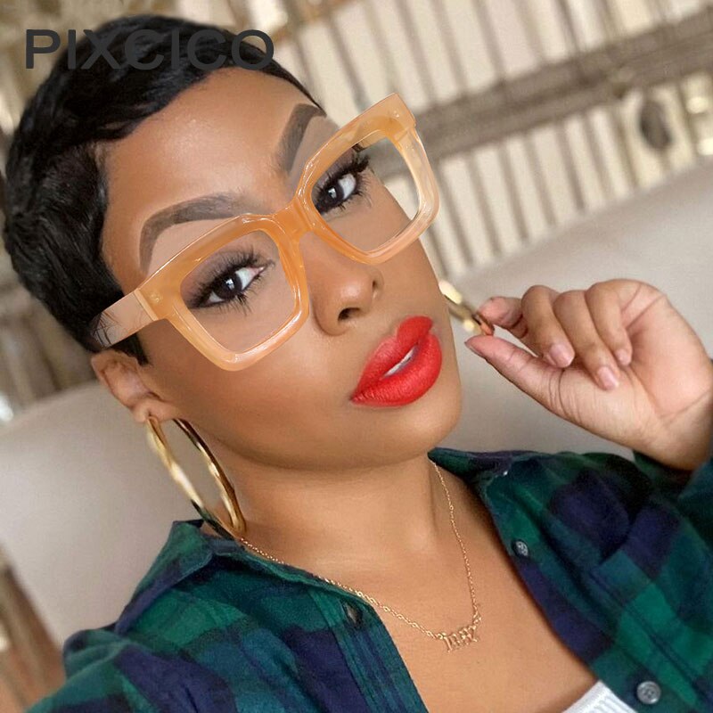 54406 Large Frame Square Glasses Frame Men Women Read Computer Glasses Frame