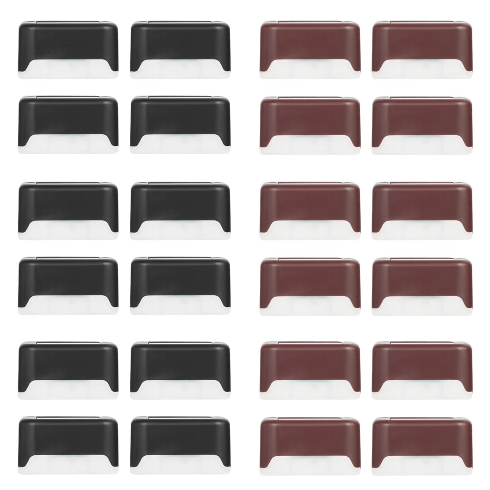 4x Waterproof Stair Light Wall Embedded Lighting Step Footlights Pathway Stairs Fence Lamps Outdoor LED Solar Underground Lamp