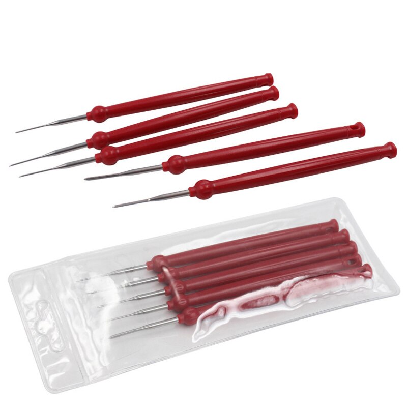 5 Stks/set Auto Plug Terminal Removal Tool Pin Naald Oprolmechanisme Pick Puller Reparatie Elektrische Verwijder Draad Puller Handgereedschap Kit