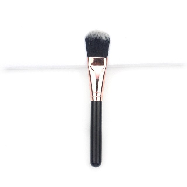 Brochas de maquillaje con tema de mármol , base correctora para la cara, fibra-lana, herramientas cosméticas de belleza, 1 Uds.: Black