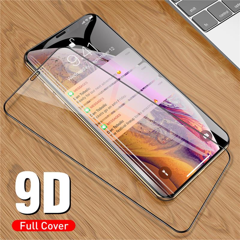 9D 2 sztuk szkło hartowane dla iPhone 12 Pro Max ochraniacz ekranu dla iPhone 6 6s 7 8 XS XR 11 12 Mini pełna pokrywa szkło ochronne